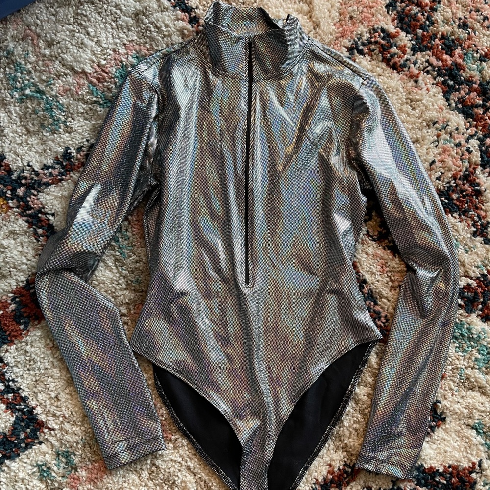 Holographic Long Sleeve Bodysuit